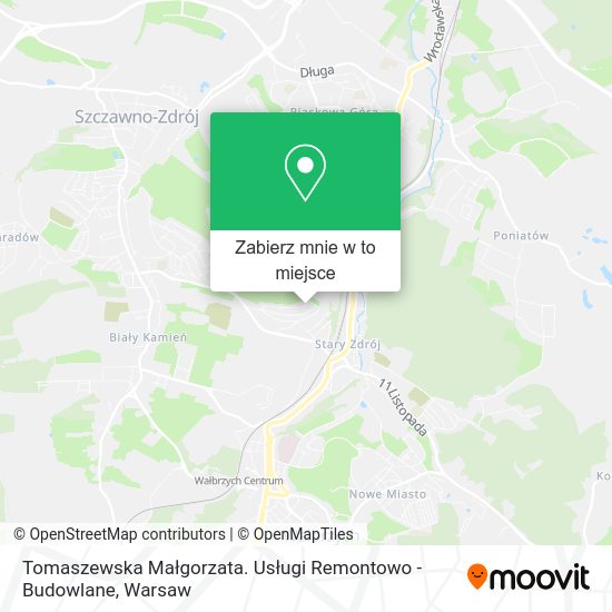 Mapa Tomaszewska Małgorzata. Usługi Remontowo - Budowlane