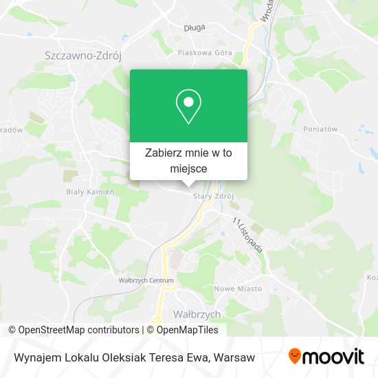 Mapa Wynajem Lokalu Oleksiak Teresa Ewa