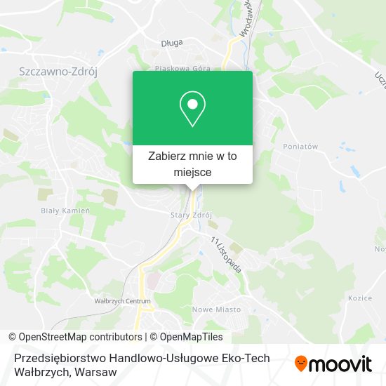 Mapa Przedsiębiorstwo Handlowo-Usługowe Eko-Tech Wałbrzych