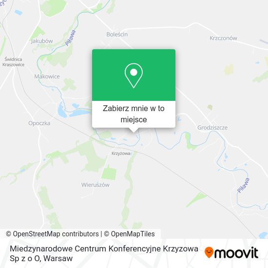 Mapa Miedzynarodowe Centrum Konferencyjne Krzyzowa Sp z o O