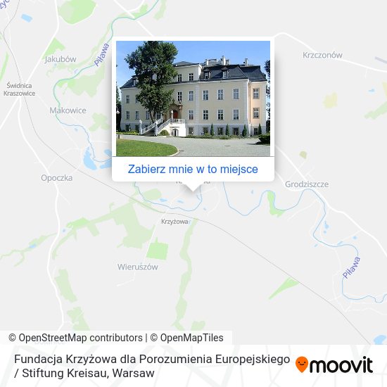 Mapa Fundacja Krzyżowa dla Porozumienia Europejskiego / Stiftung Kreisau