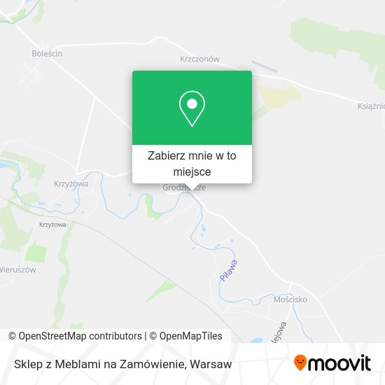 Mapa Sklep z Meblami na Zamówienie