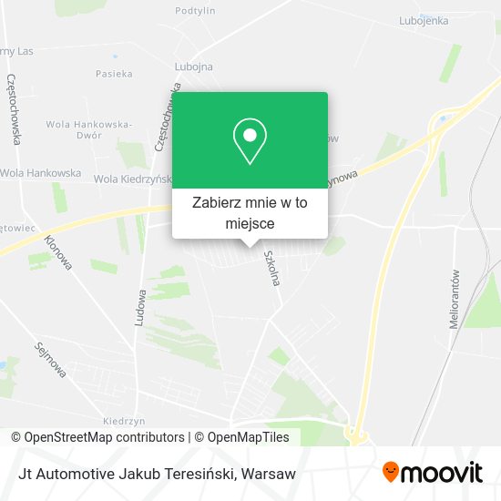 Mapa Jt Automotive Jakub Teresiński