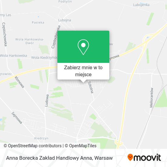 Mapa Anna Borecka Zakład Handlowy Anna