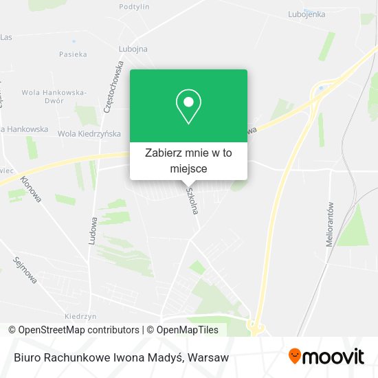 Mapa Biuro Rachunkowe Iwona Madyś