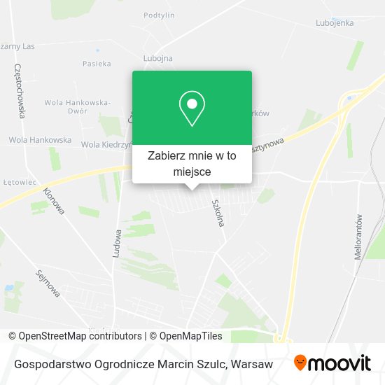 Mapa Gospodarstwo Ogrodnicze Marcin Szulc