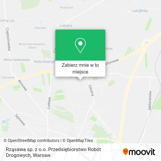 Mapa Rząsawa sp. z o.o. Przedsiębiorstwo Robót Drogowych