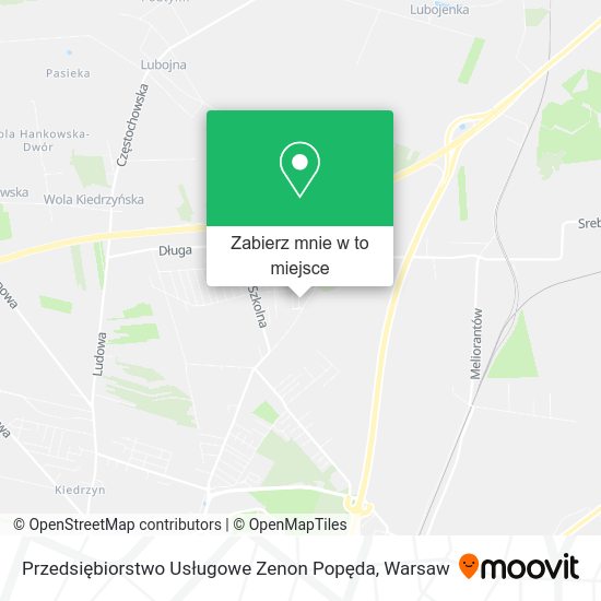 Mapa Przedsiębiorstwo Usługowe Zenon Popęda