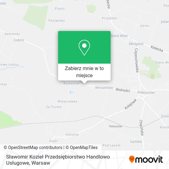 Mapa Sławomir Kozieł Przedsiębiorstwo Handlowo Usługowe