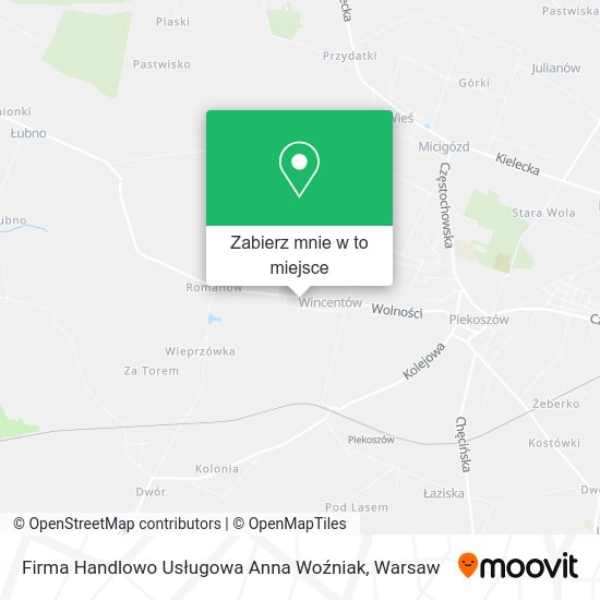 Mapa Firma Handlowo Usługowa Anna Woźniak