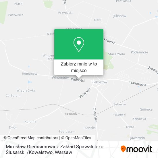 Mapa Mirosław Gierasimowicz Zakład Spawalniczo Ślusarski /Kowalstwo