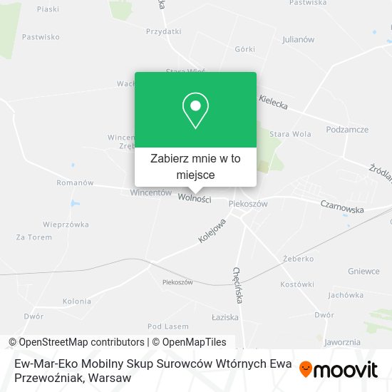 Mapa Ew-Mar-Eko Mobilny Skup Surowców Wtórnych Ewa Przewoźniak