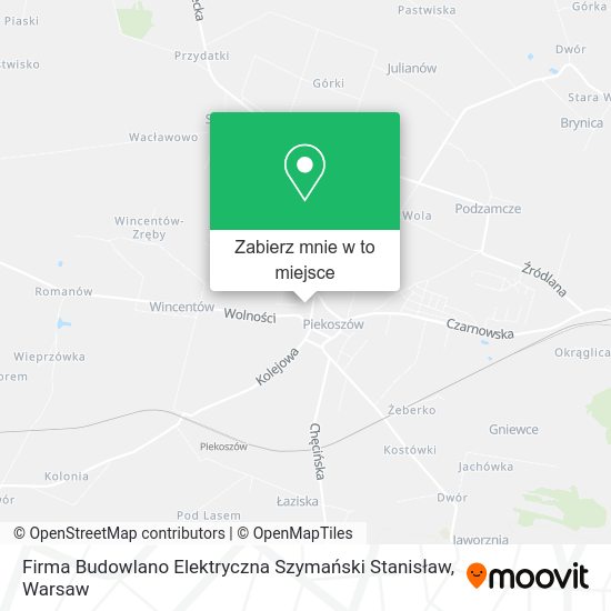 Mapa Firma Budowlano Elektryczna Szymański Stanisław