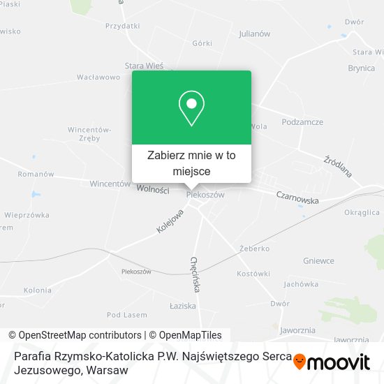 Mapa Parafia Rzymsko-Katolicka P.W. Najświętszego Serca Jezusowego