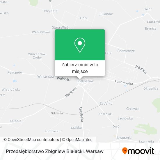 Mapa Przedsiębiorstwo Zbigniew Białacki