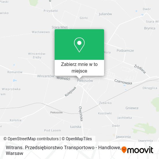 Mapa Witrans. Przedsiębiorstwo Transportowo - Handlowe