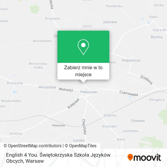 Mapa English 4 You. Świętokrzyska Szkoła Języków Obcych