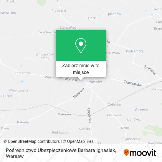 Mapa Pośrednictwo Ubezpieczeniowe Barbara Ignasiak