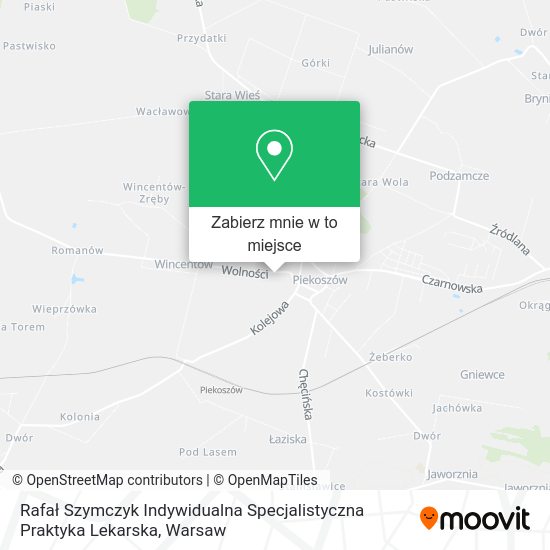 Mapa Rafał Szymczyk Indywidualna Specjalistyczna Praktyka Lekarska