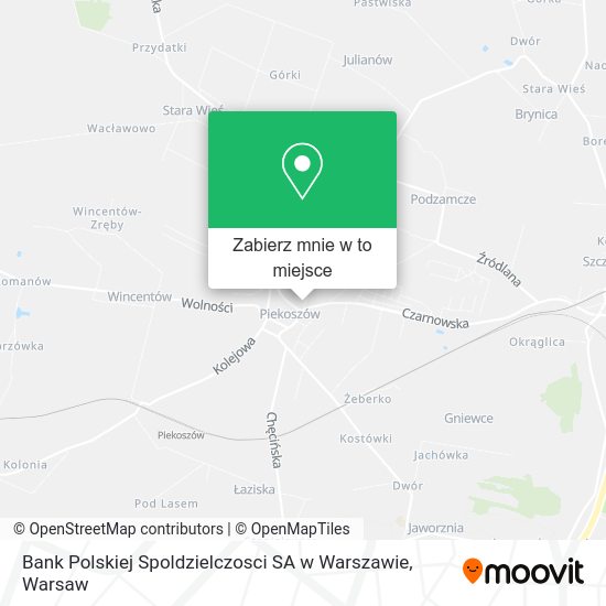 Mapa Bank Polskiej Spoldzielczosci SA w Warszawie