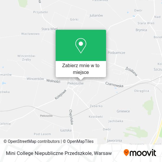 Mapa Mini College Niepubliczne Przedszkole