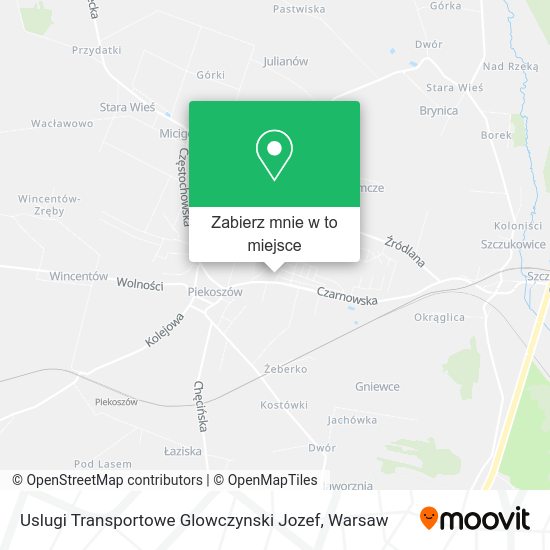 Mapa Uslugi Transportowe Glowczynski Jozef