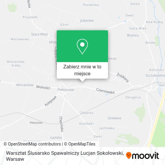 Mapa Warsztat Ślusarsko Spawalniczy Lucjan Sokołowski