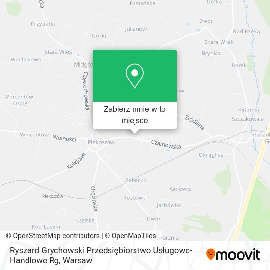 Mapa Ryszard Grychowski Przedsiębiorstwo Usługowo-Handlowe Rg