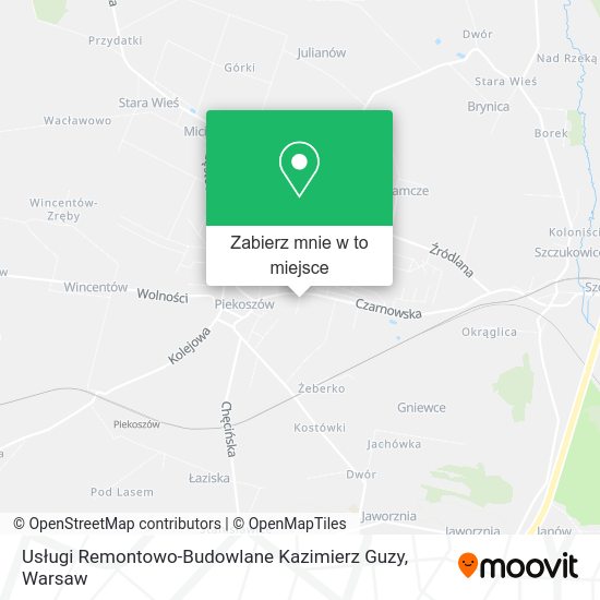 Mapa Usługi Remontowo-Budowlane Kazimierz Guzy