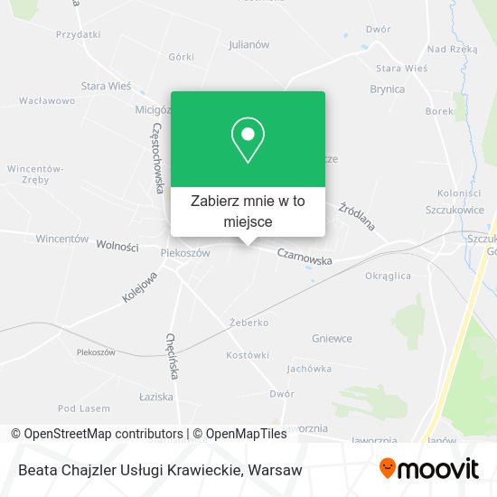 Mapa Beata Chajzler Usługi Krawieckie