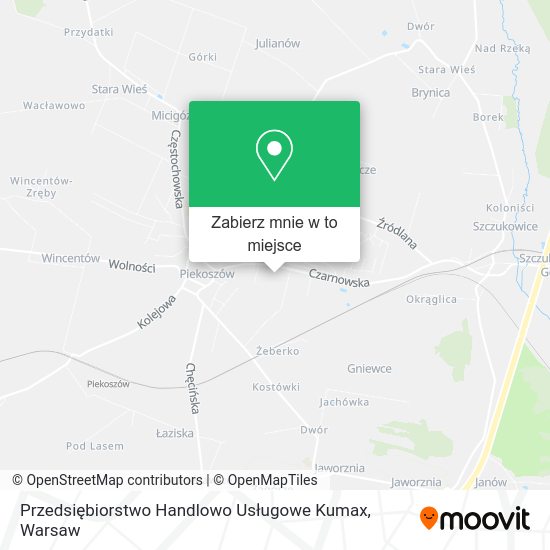 Mapa Przedsiębiorstwo Handlowo Usługowe Kumax