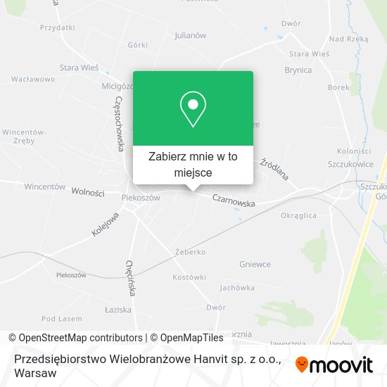 Mapa Przedsiębiorstwo Wielobranżowe Hanvit sp. z o.o.