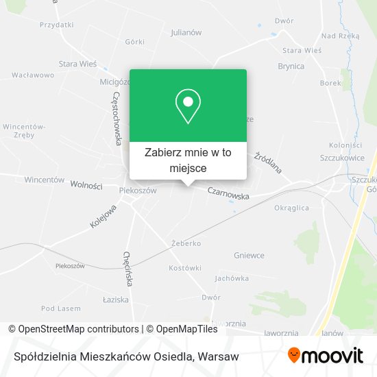 Mapa Spółdzielnia Mieszkańców Osiedla