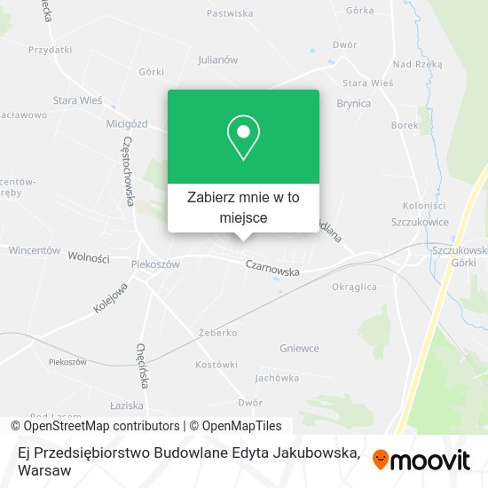 Mapa Ej Przedsiębiorstwo Budowlane Edyta Jakubowska