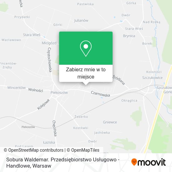 Mapa Sobura Waldemar. Przedsiębiorstwo Usługowo - Handlowe