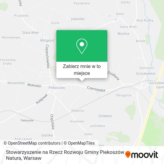 Mapa Stowarzyszenie na Rzecz Rozwoju Gminy Piekoszów Natura