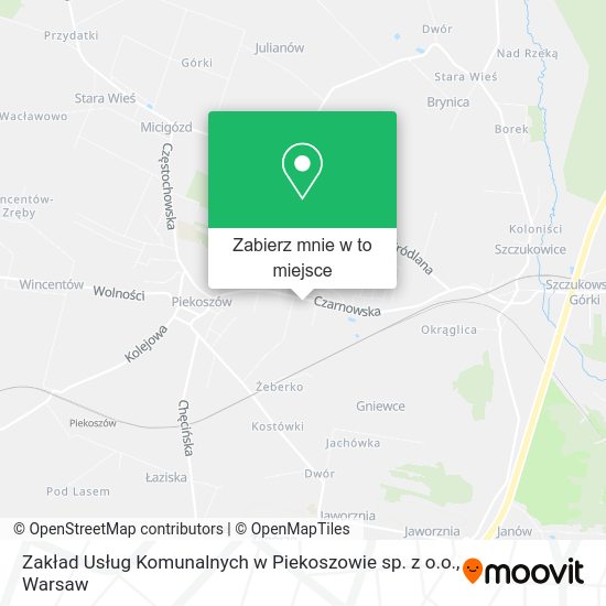 Mapa Zakład Usług Komunalnych w Piekoszowie sp. z o.o.