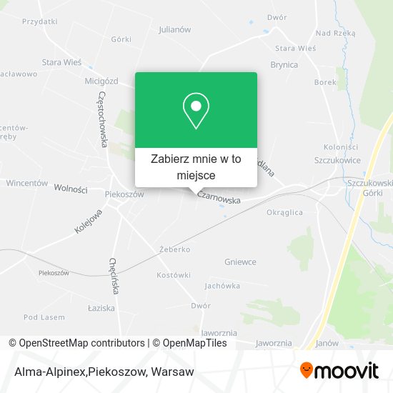 Mapa Alma-Alpinex,Piekoszow