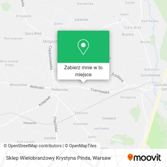 Mapa Sklep Wielobranżowy Krystyna Pinda