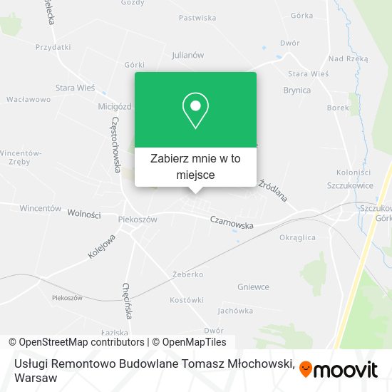 Mapa Usługi Remontowo Budowlane Tomasz Młochowski