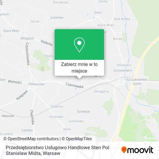 Mapa Przedsiębiorstwo Usługowo Handlowe Sten Pol Stanisław Miśta