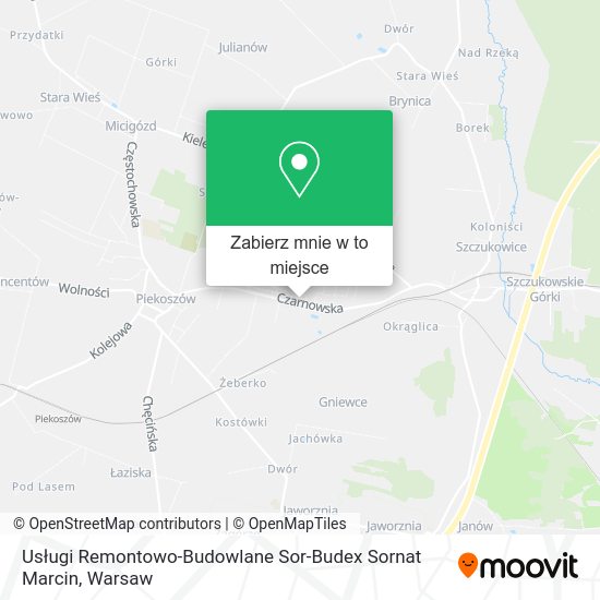 Mapa Usługi Remontowo-Budowlane Sor-Budex Sornat Marcin