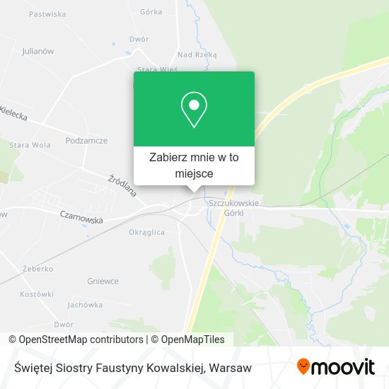 Mapa Świętej Siostry Faustyny Kowalskiej