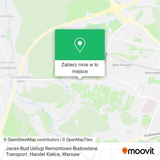 Mapa Jacex-Bud Usługi Remontowo-Budowlane. Transport. Handel Kielce