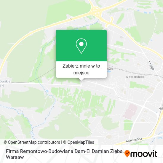 Mapa Firma Remontowo-Budowlana Dam-El Damian Zięba