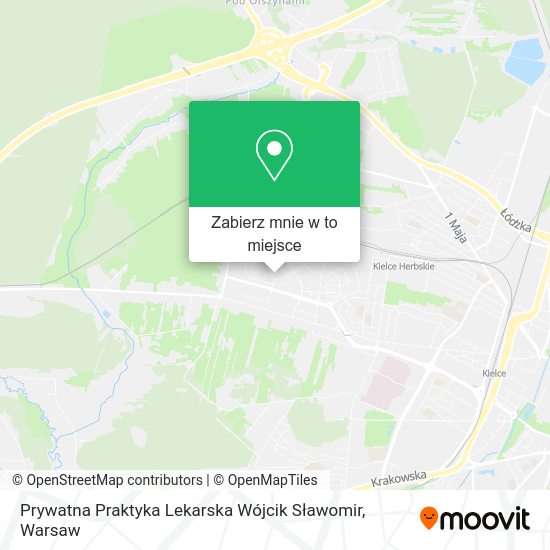 Mapa Prywatna Praktyka Lekarska Wójcik Sławomir