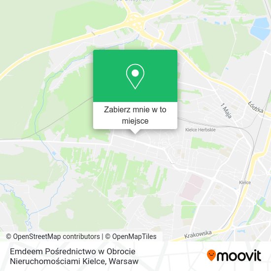 Mapa Emdeem Pośrednictwo w Obrocie Nieruchomościami Kielce