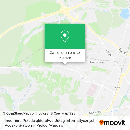 Mapa Incomers Przedsiębiorstwo Usług Informatycznych. Reczko Sławomir Kielce