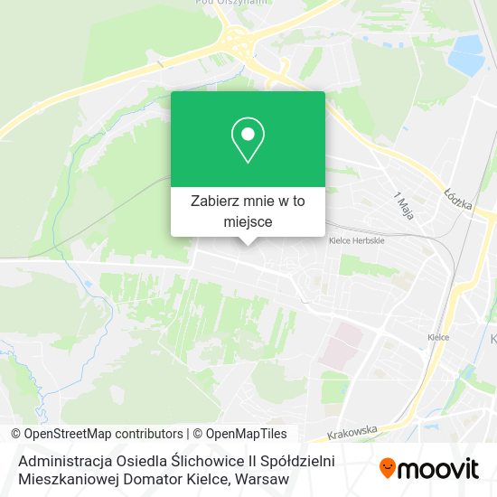 Mapa Administracja Osiedla Ślichowice II Spółdzielni Mieszkaniowej Domator Kielce