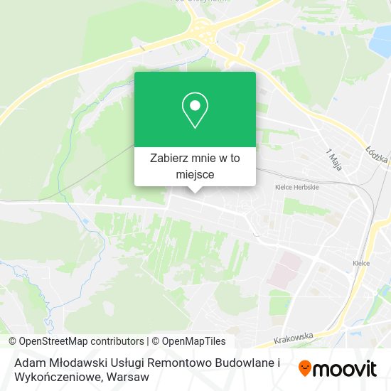 Mapa Adam Młodawski Usługi Remontowo Budowlane i Wykończeniowe